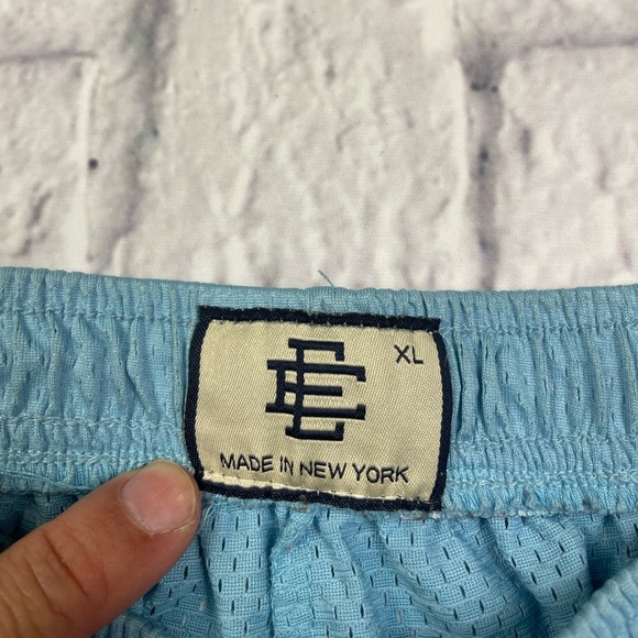 Eric Emanuel Carolina Lightning Bolt ⚡️ Baby Blue Mesh Shorts Men’s Sz L - Picture 5 of 7